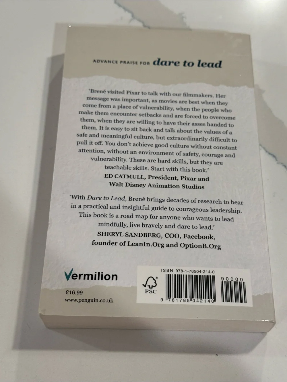 Dare to Lead — White and Navy Paperback
